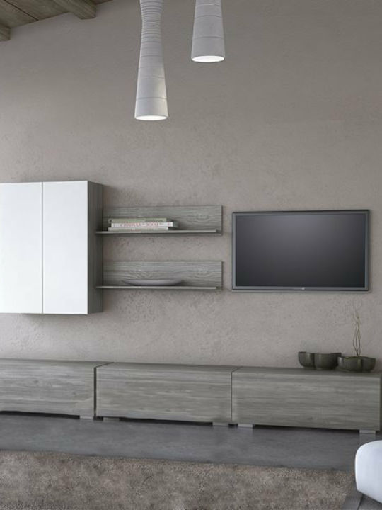 Smart No 8C Living Room TV Unit Gray L303xW45xH170cm