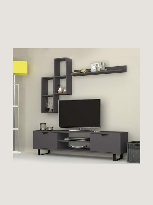 Wohnzimmer TV-Einheit Lonsa Grey L160xB35xH40cm