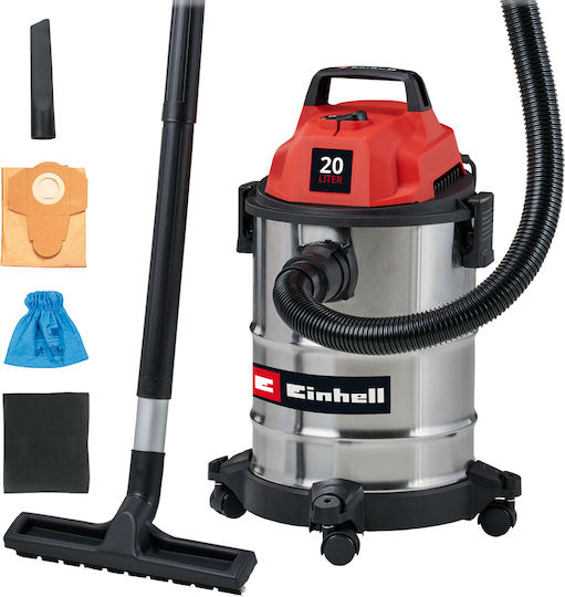 Einhell Tc-vc Σκούπα Υγρών / Στερεών με Ανοξείδωτο Κάδο 20lt