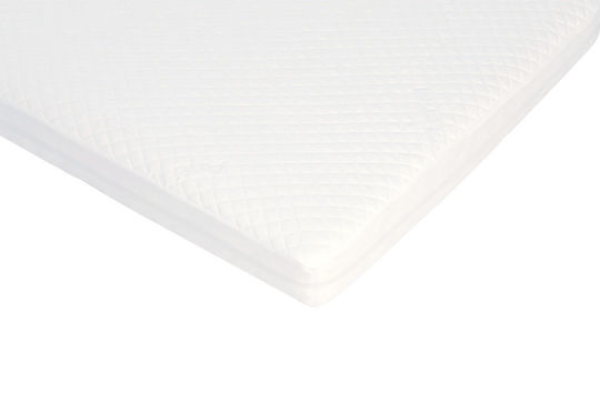 Greco Strom Safety Antibacterial Αδιάβροχο Βρεφικό Επίστρωμα Κούνιας Αντιβακτηριδιακό Καπιτονέ με Φάσα 64x126εκ.
