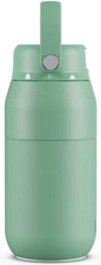 Ion8 Μπουκάλι Θερμός Ανοξείδωτο 360ml Πράσινο με Καλαμάκι και Λαβή