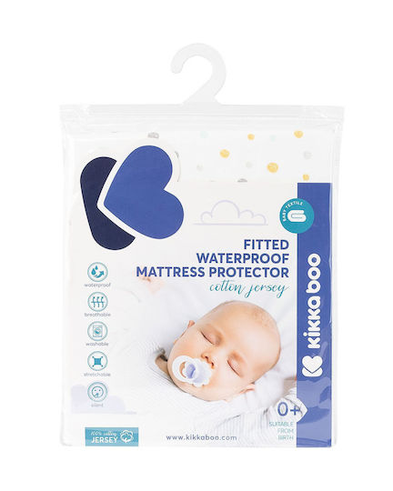 Kikka Boo Dots Impermeabil Protecție saltea pentru bebeluși Bumbac cu bordură 60x120buc