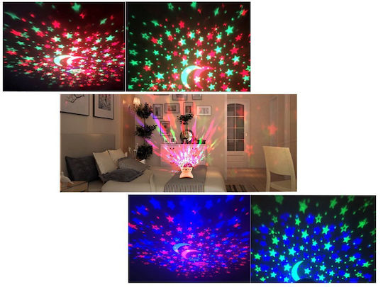 Verk Group Kids Projector Lamp with Star Projection Pink 13x11cm