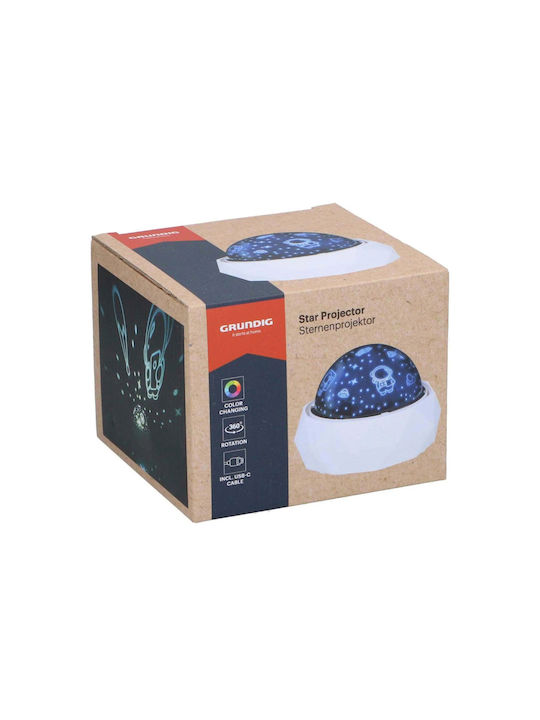 Grundig Led Kids Table Lamp Projector White 11.5x11.5x9cm
