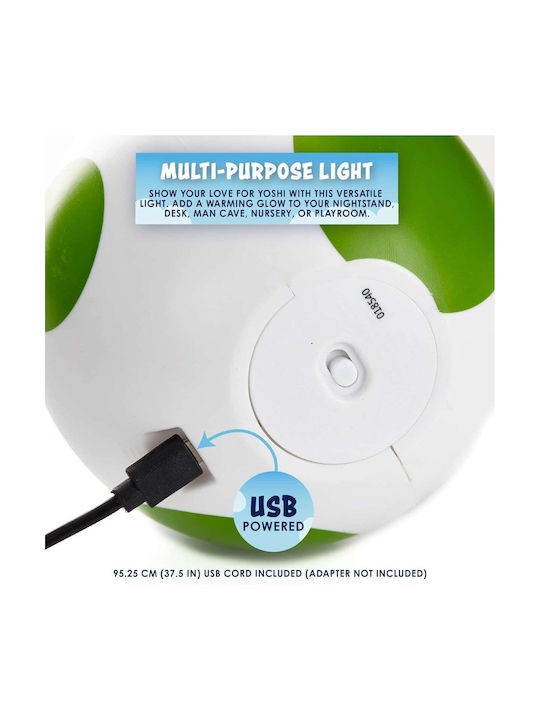 Paladone Lampa Decorativă Pentru Copii Super Mario Bros Yoshi Egg Icon Light