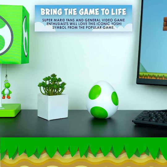 Paladone Kids Decorative Lamp Super Mario Bros Yoshi Egg Icon Light