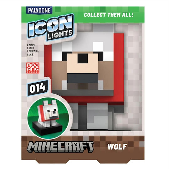 Minecraft Kids Decorative Lamp Red 3cm