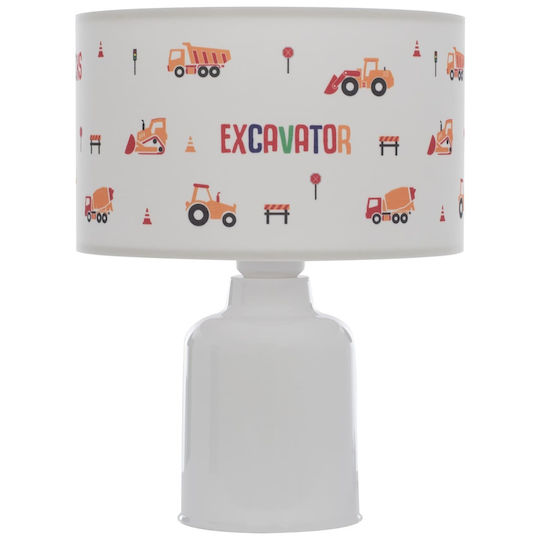 HomeMarkt Kids Table Lamp Elephant with Design Projection White 24x24x32cm