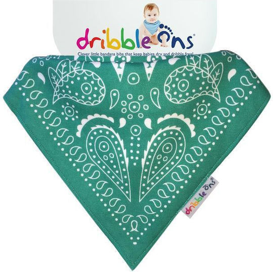 Dribble Ons Bandana Fabric with Button Multicolored