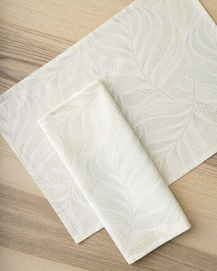 Nima Tropical Fabric Green Placemats 50x35cm 2 Pieces