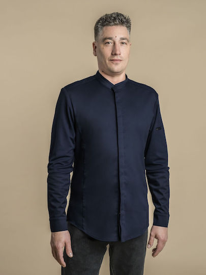 Clement Design Coat Chef Blue with Long Sleeve Zadar