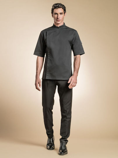 Clement Design Mantel Koch Unisex Schwarz mit Kurzärmelig Firenze