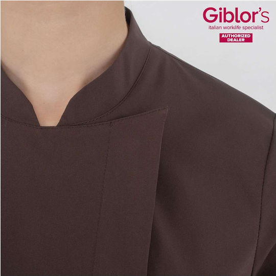 Giblor's Coat Chef Female Brown with Long Sleeve