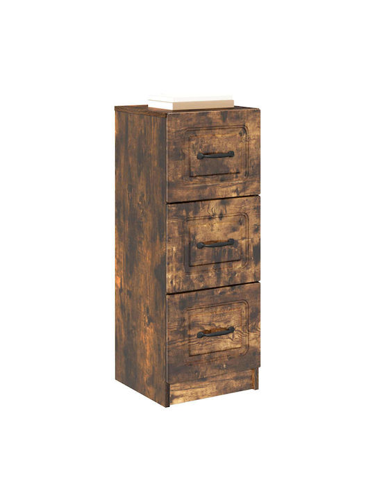 Wooden Storage Drawers with 3 Drawers L33xW34.5xH87cm