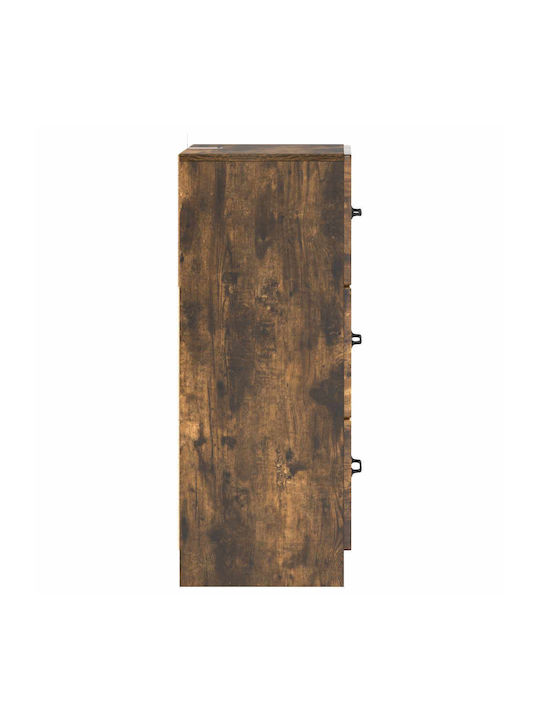 Wooden Storage Drawers with 3 Drawers L33xW34.5xH87cm