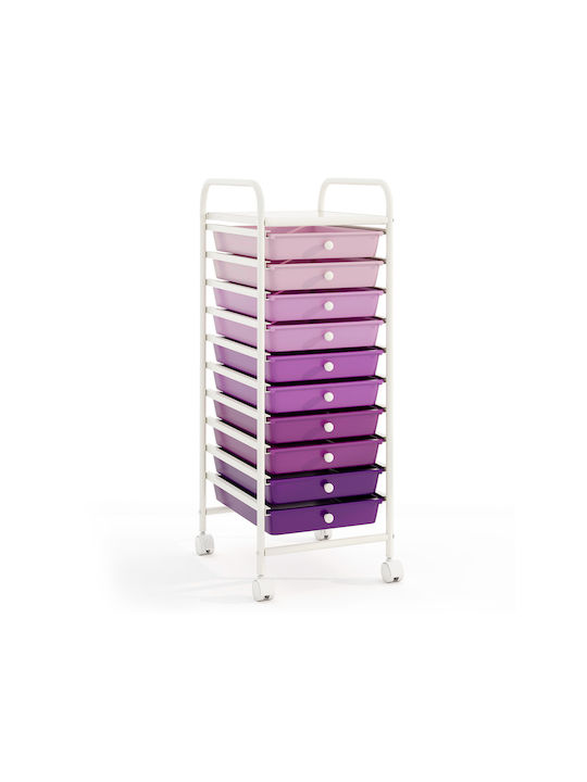 Drawers Storage Made of Metal & Plastic L33xW37xH86cm