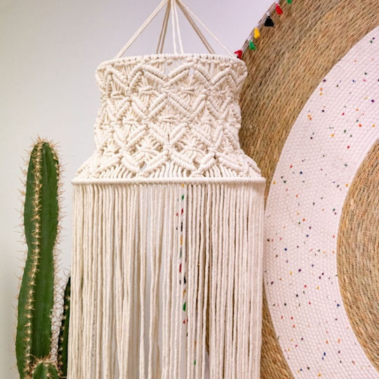 Iliadis Macrame Hanging Handmade Ecru Wall Decor Fabric 140x40cm