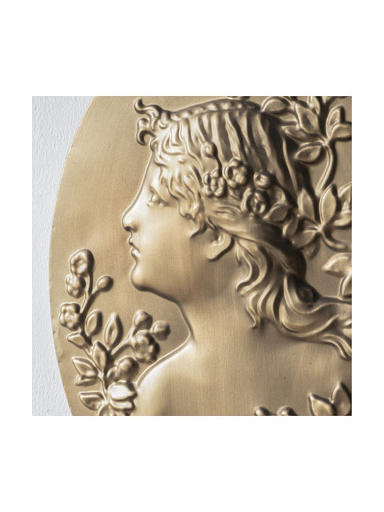 Artekko Wall Decor Solis Gold Made of Metallic 55x4.2x40cm