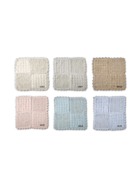 Down Town Home Badematte Baumwolle Platz Biscuit 60-0157 Grey 75x75cm