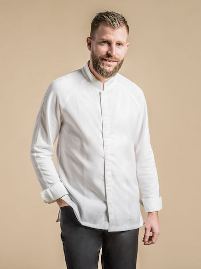 Clement Design Haina Bucătar Bărbat Alb cu Mânecă lungă Forza