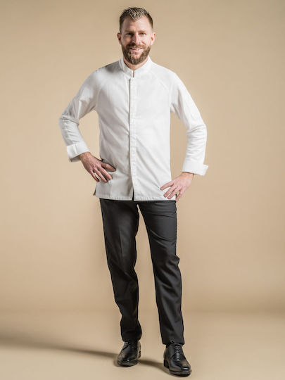 Clement Design Haina Bucătar Bărbat Alb cu Mânecă lungă Forza