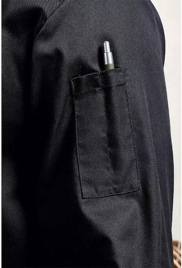 Premier Mantel Koch Herren Schwarz mit Langärmelig
