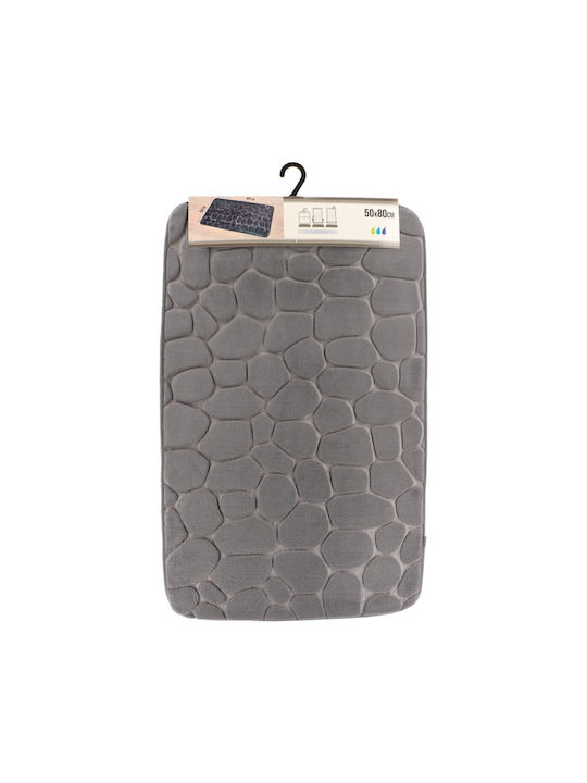 Atmosphera Αντιολισθητικό Πατάκι Μπάνιου Memory Foam 7718N181 Σκούρο Γκρι 50x80εκ.