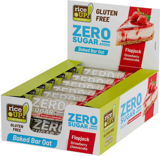 RiceUp Органична Zero Sugar Мара Флапджак Овес Енергия Ядки с Черен Шоколад Без Добавена Захар 12x70гр
