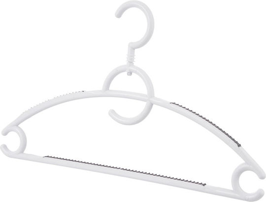 Irak Plast Clothes Hanger White LA-430 4pcs