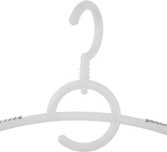 Irak Plast Clothes Hanger White LA-430 4pcs