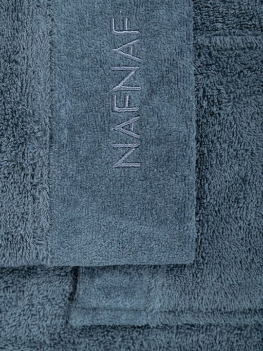 Naf Naf Bademantel mit Kragen Orion Blue 450gr/m²