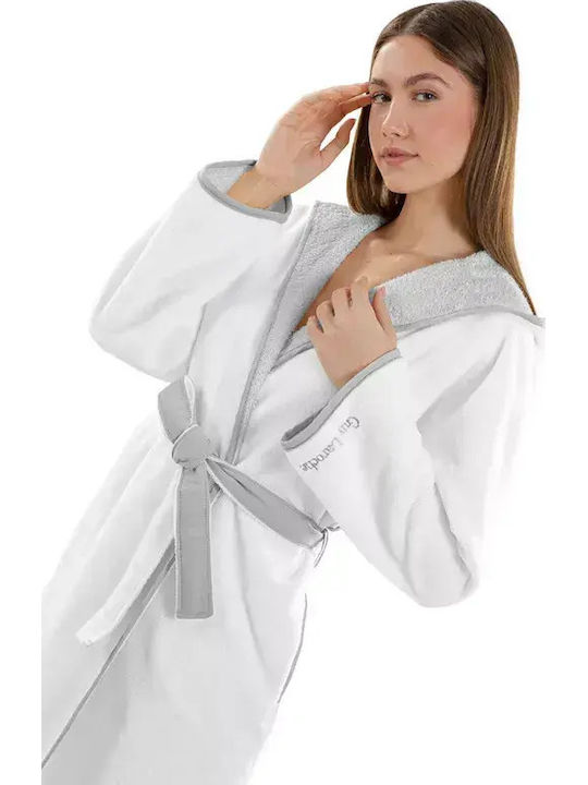 Guy Laroche Comfy Damenbademantel mit Kapuze Sand