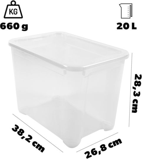 Прозрачна кутия T S 20л 26.5x38x28.5см капак