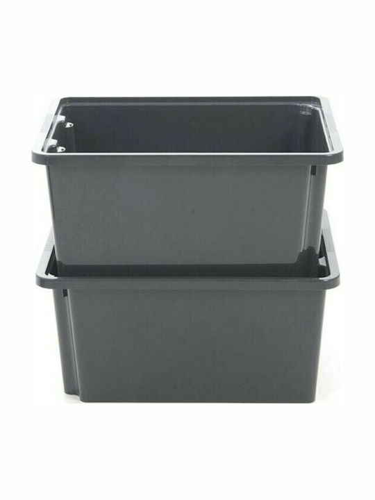 Next Tower Box Cyclops Πλαστικό Κουτί Αποθήκευσης Μαύρο 46.6x33.5x22cm