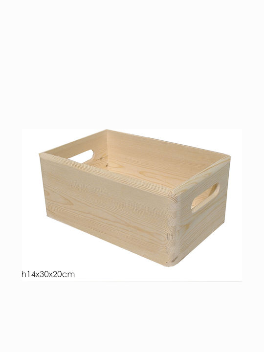 General Trade Hölzernes Aufbewahrungsbox mit Deckel 30x20x14cm 1Stück