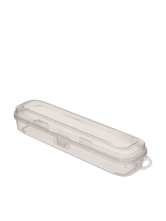 Orion Kunststoff Aufbewahrungsbox mit Deckel Transparent 25x6x4cm 1Stück