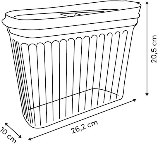 Atmosphera Plastic Storage Box with Lid Transparent 26.2x20.5x10cm