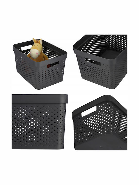 Curver Plastic Cutie de Depozitare cu Capac Gri 36x27x22cm 1buc