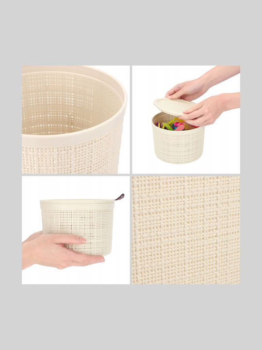 Round Jute Jar Lid 2l Ø17x13cm Cream Color