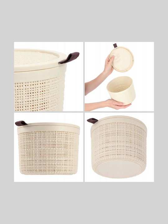 Round Jute Jar Lid 2l Ø17x13cm Cream Color