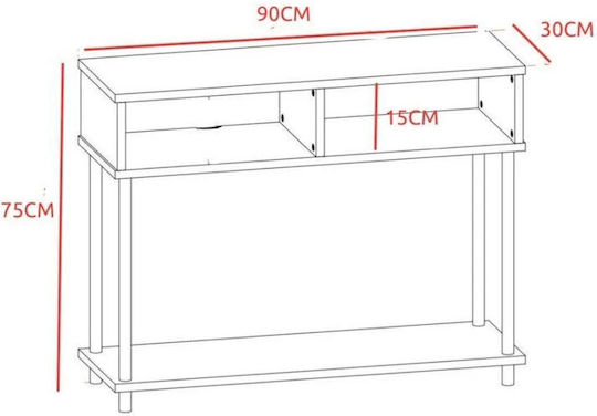 Wooden Console L90xW75xH75cm