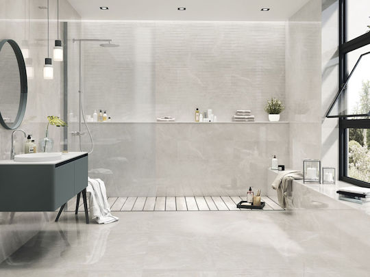 Baldocer Pulido Floor / Wall Tile Interior Porcelain Glossy 120x120cm Light Grey