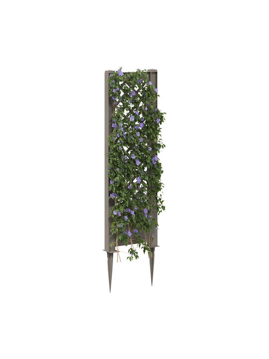 Gartenlaube aus Kunststoff in Grau Farbe 43x165cm