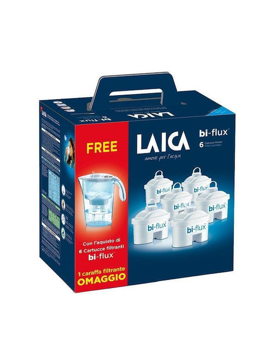 Laica Metallic Serving Jug with Filter 2300ml 6 Pieces