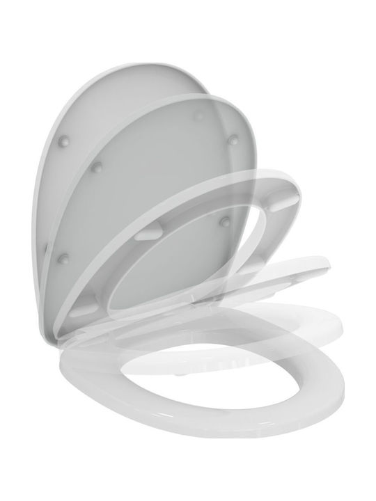 Ideal Standard Oceane Καπάκι Λεκάνης Soft Close από Βακελίτη 41.5x35cm Λευκό