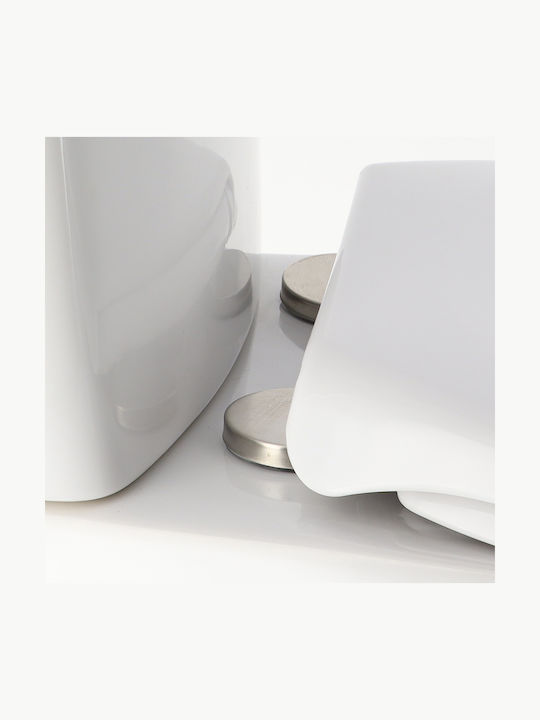 Atmosphera Plastic Soft Close Toilet Seat White 46cm