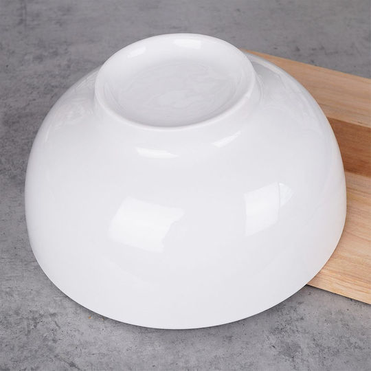 Excellent Houseware Купа за сервиране Кръгла от порцелан Бял с диаметър 20бр