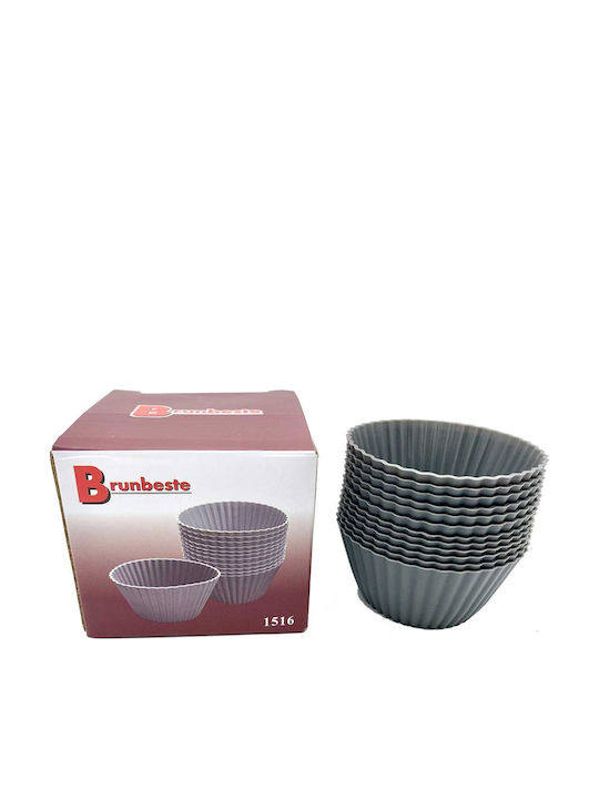 Brunbeste Φόρμα Ζαχαροπλαστικής για Cupcakes/Muffins από Σιλικόνη 4.5εκ. 12τμχ