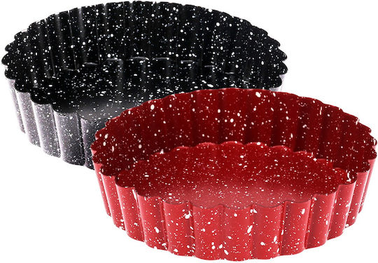 Orion Non-stick Tart Baking Pan with Removable Bottom 12x12cm 2pcs