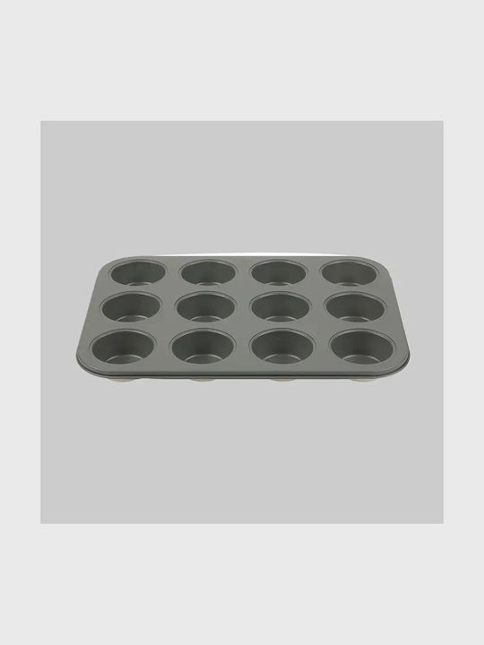 Pal Bakeware Tin for Cupcakes/Muffins Stainless Steel 12 Sockets